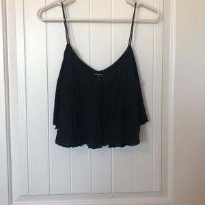 Express ruffled crop top